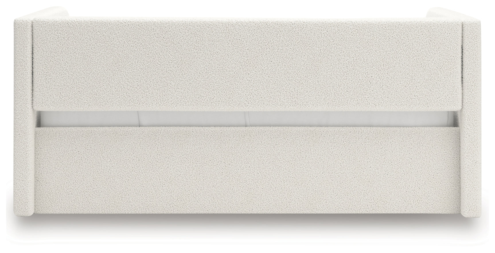 Arloster White/Tan Full Upholstered Day Bed, Dresser and Mirror - Ornate Home