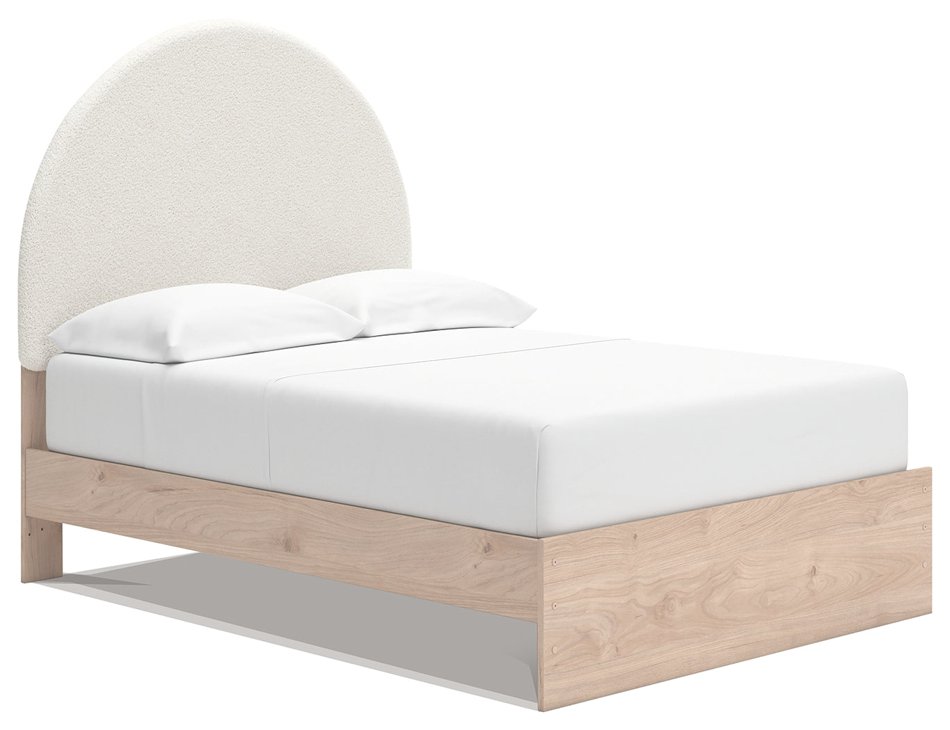 Arloster White/Tan Full Upholstered Panel Bed, Dresser and Mirror (Online Special Price) - Ornate Home