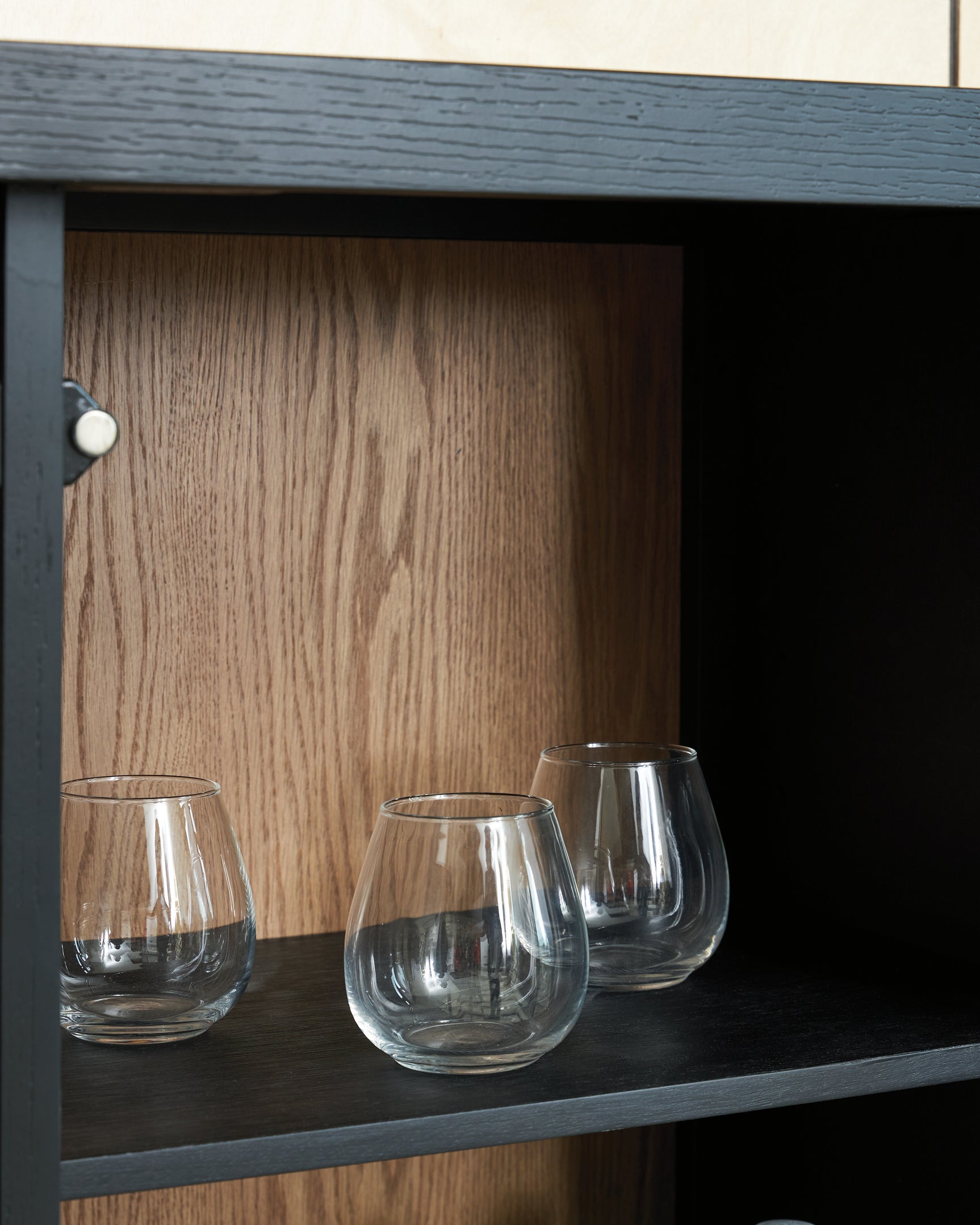 Armenleigh Black/Brown Bar Cabinet - Ornate Home