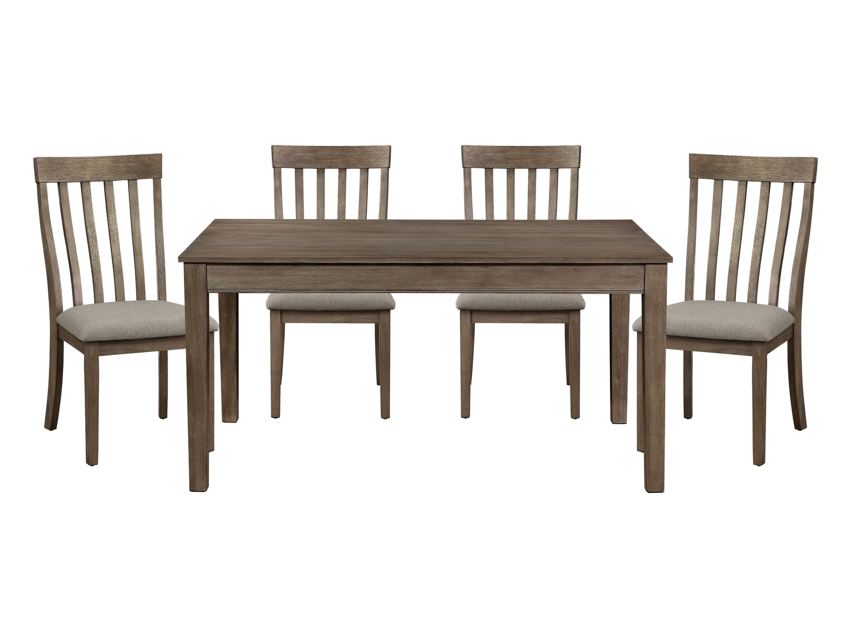 Armhurst Wire-Brushed Brown/Gray 5-Piece Dining Table Set - Ornate Home