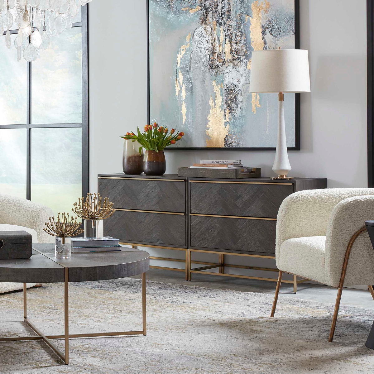Armistead Dark Walnut Drawer Chest - Ornate Home