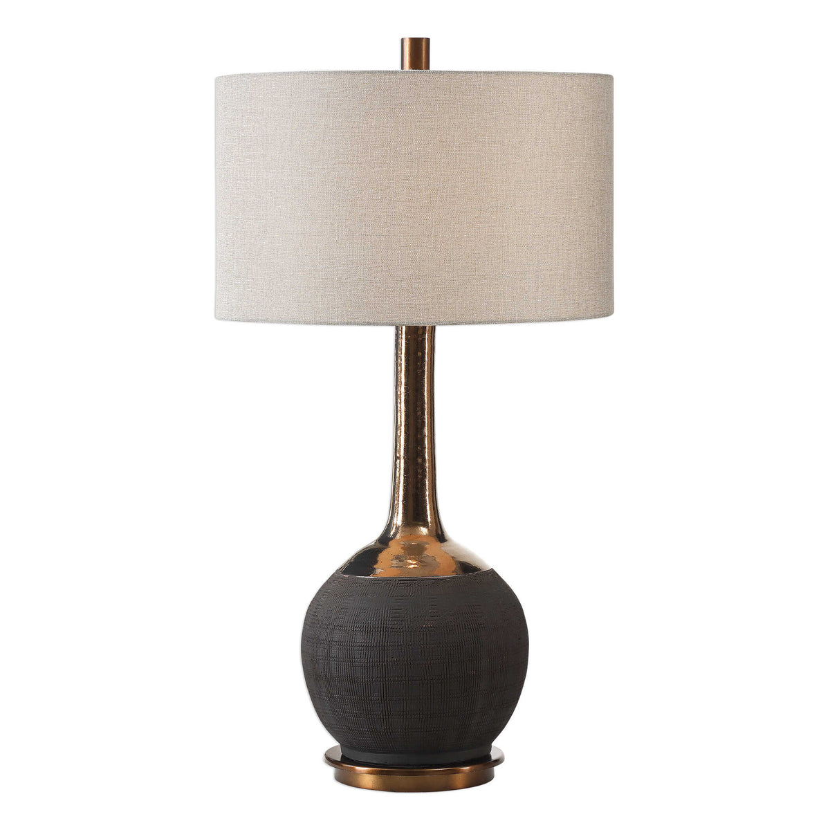 Arnav Multicolor Textured Black Lamp - Ornate Home