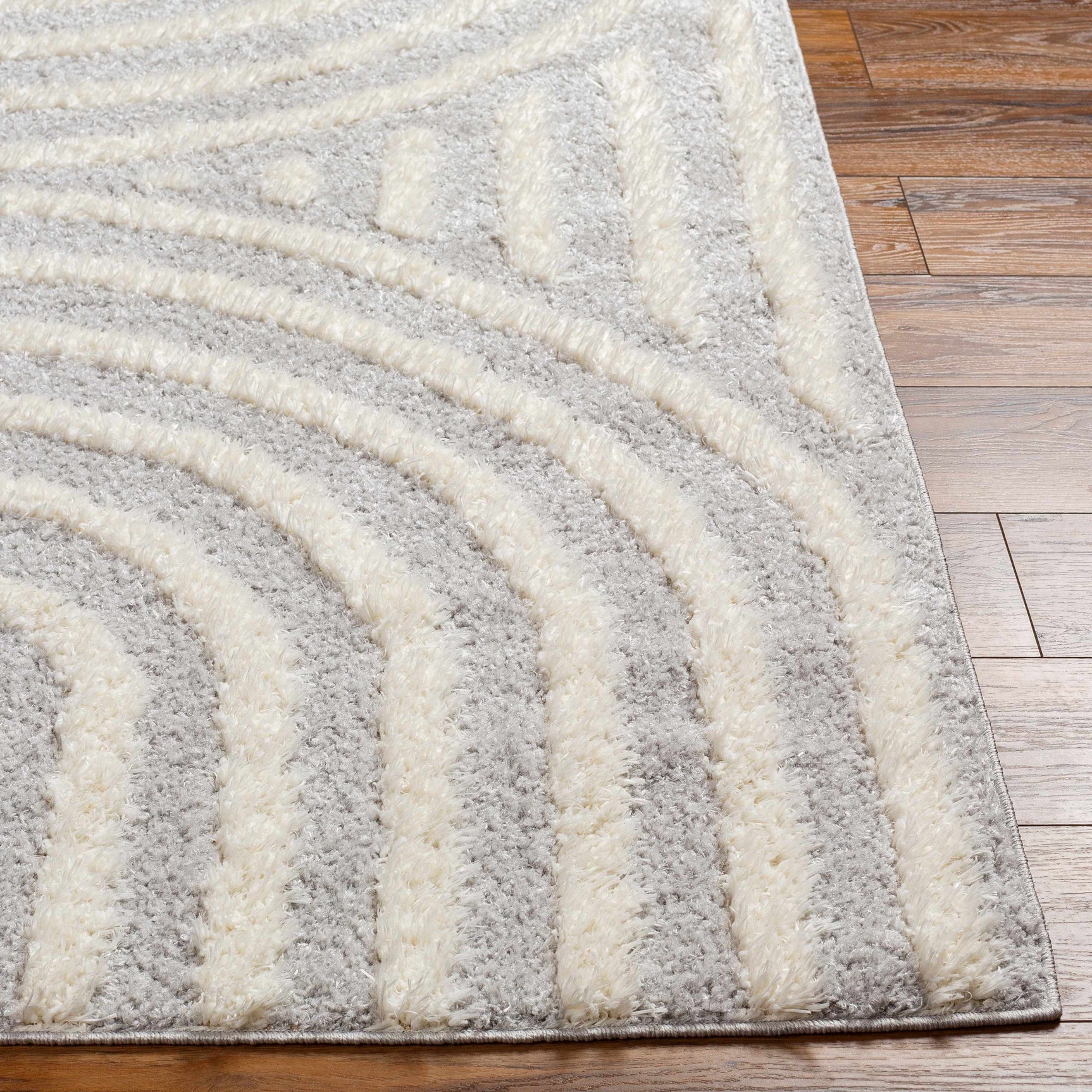 Arnel Gray & Beige Area Rug - Ornate Home