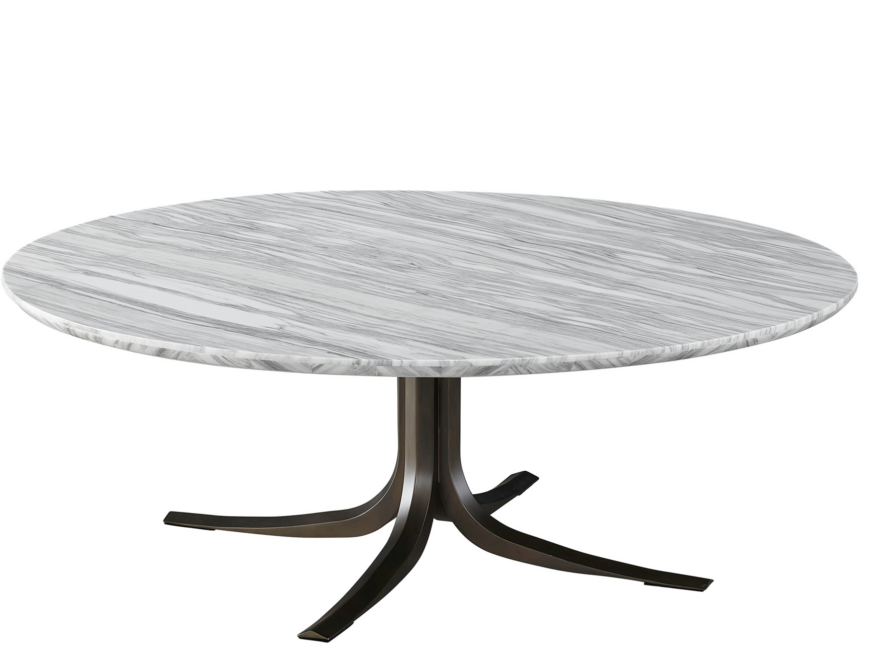Aro Calacatta Marble/Satin Bronze Cocktail Table - Ornate Home