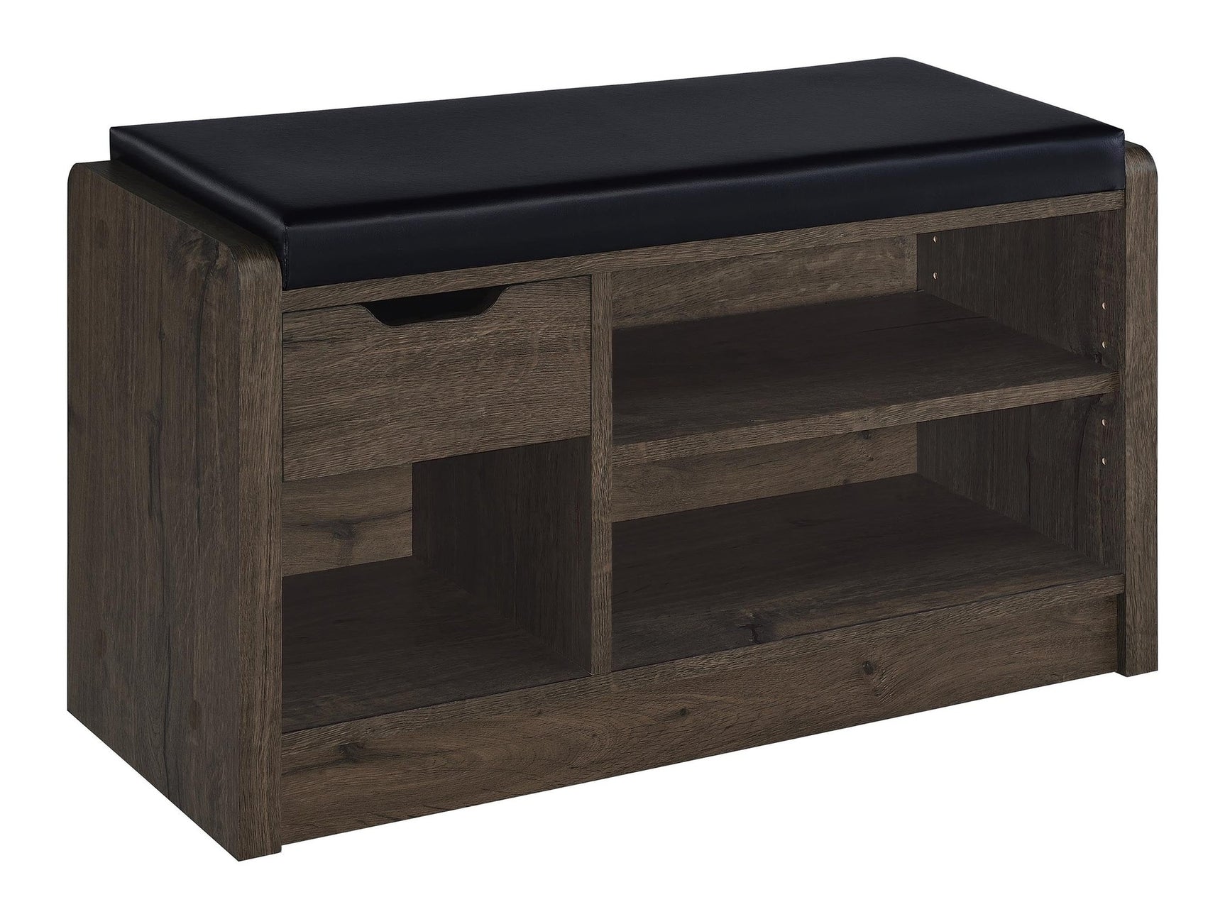 Arrington Smoked Oak Storage Bench - Ornate Home