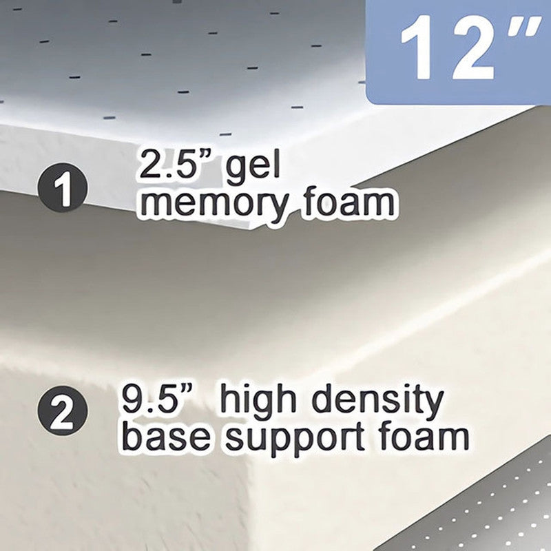 Artemisia White 12" Cal.King Memory Foam Mattress - Ornate Home