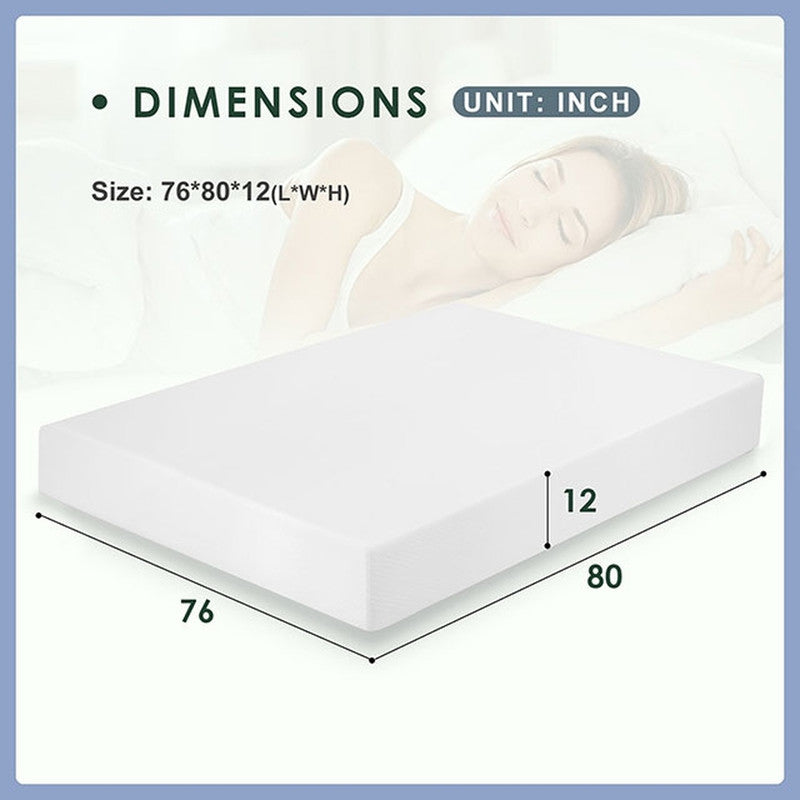 Artemisia White 12" Cal.King Memory Foam Mattress - Ornate Home