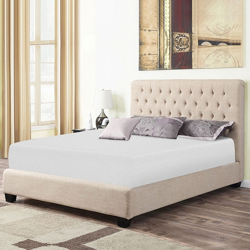 Artemisia White 8" Queen Memory Foam Mattress - Ornate Home