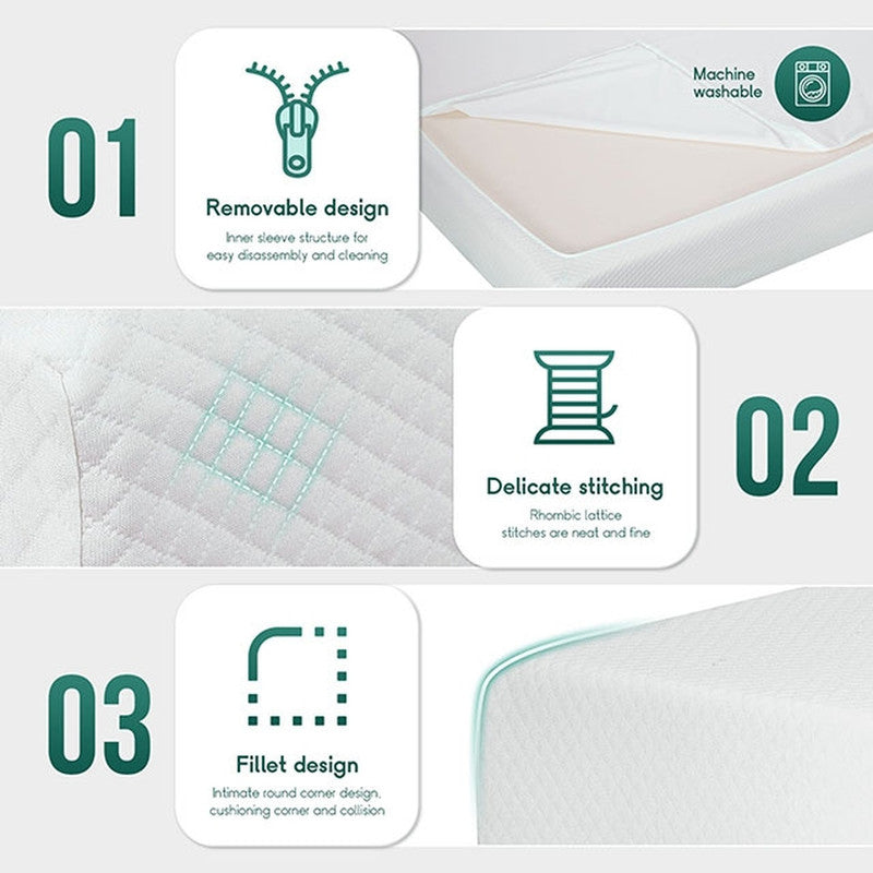 Artemisia White 8" Twin Extra Long Memory Foam Mattress - Ornate Home