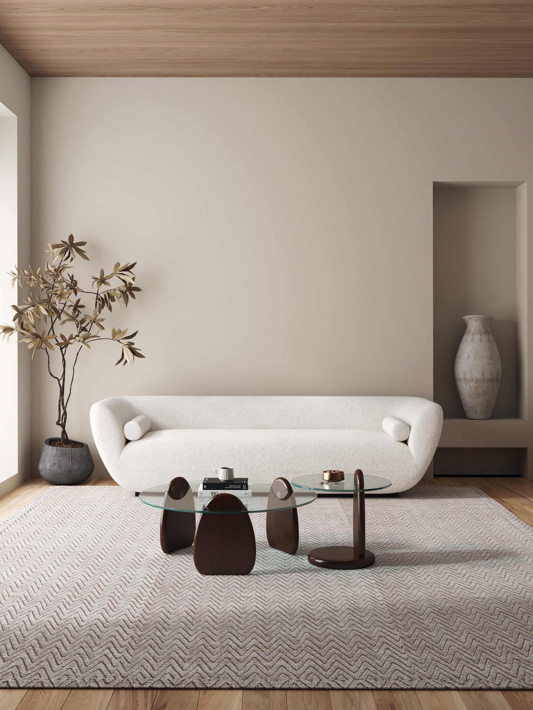 Artesia Coffee Table and End Table in Dark Walnut (set of 2) - Ornate Home