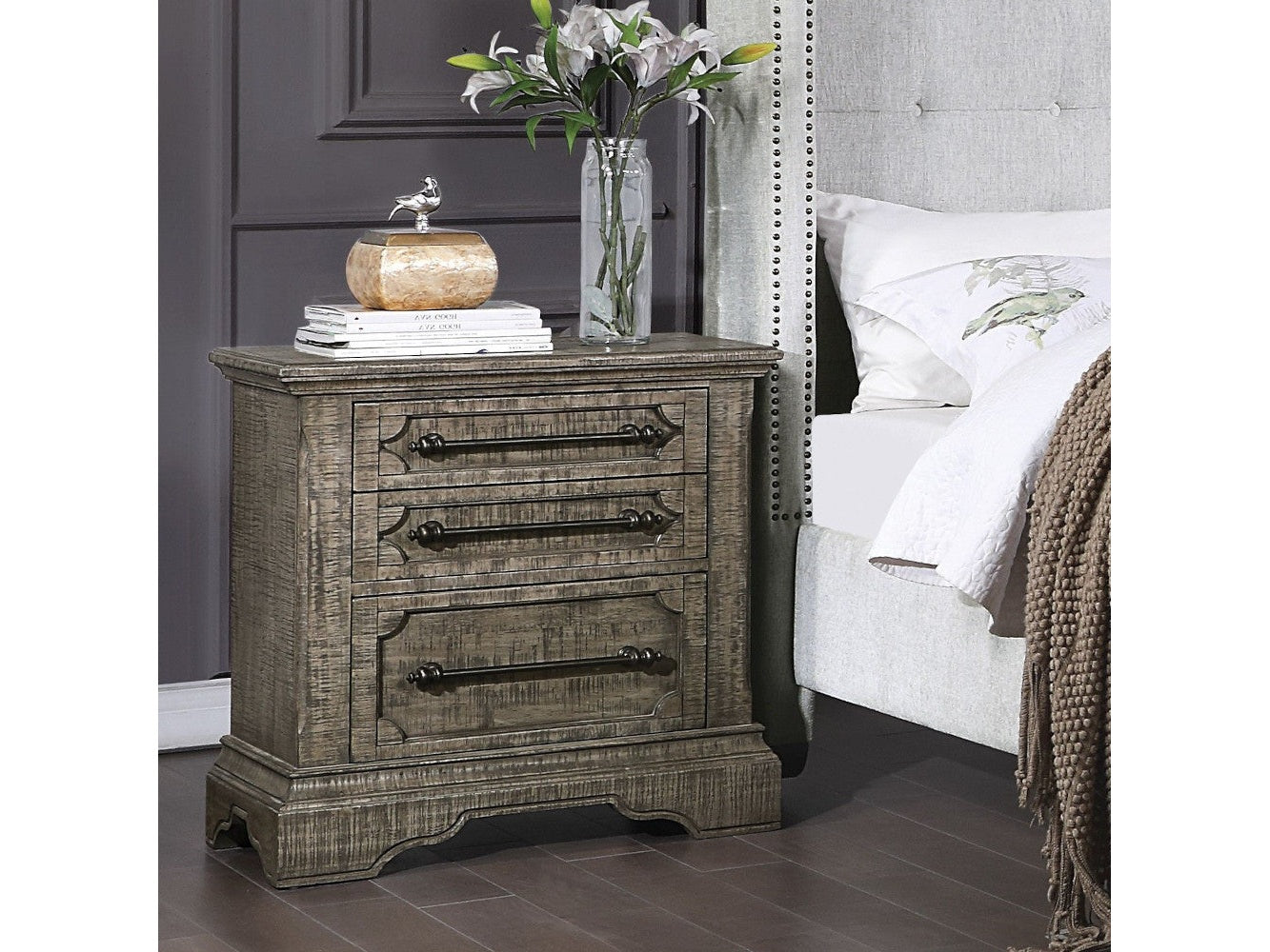 Artesia Salvaged Natural Nightstand - Ornate Home
