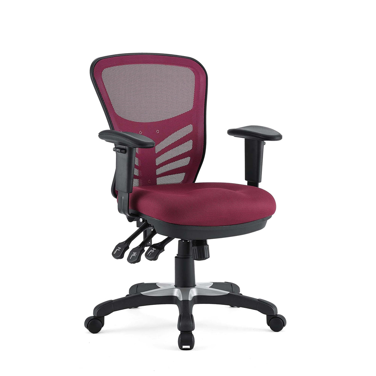 Articulate Red Mesh Office Chair - Ornate Home