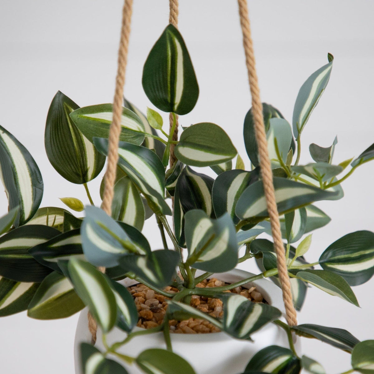 Artificial Wandering Jew & String of Hearts Hanging Plant - Set of 2 - Ornate Home