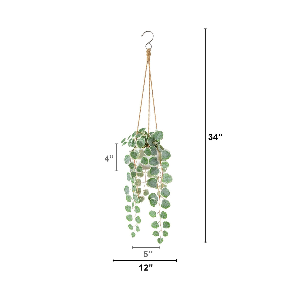 Artificial Wandering Jew & String of Hearts Hanging Plant - Set of 2 - Ornate Home