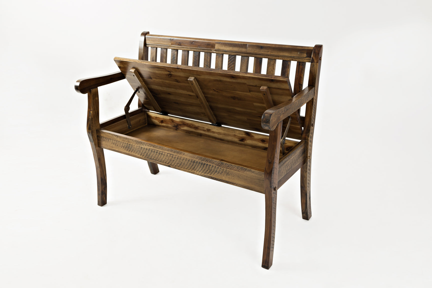 Artisan's Craft Dakota Oak Storage Bench - Ornate Home