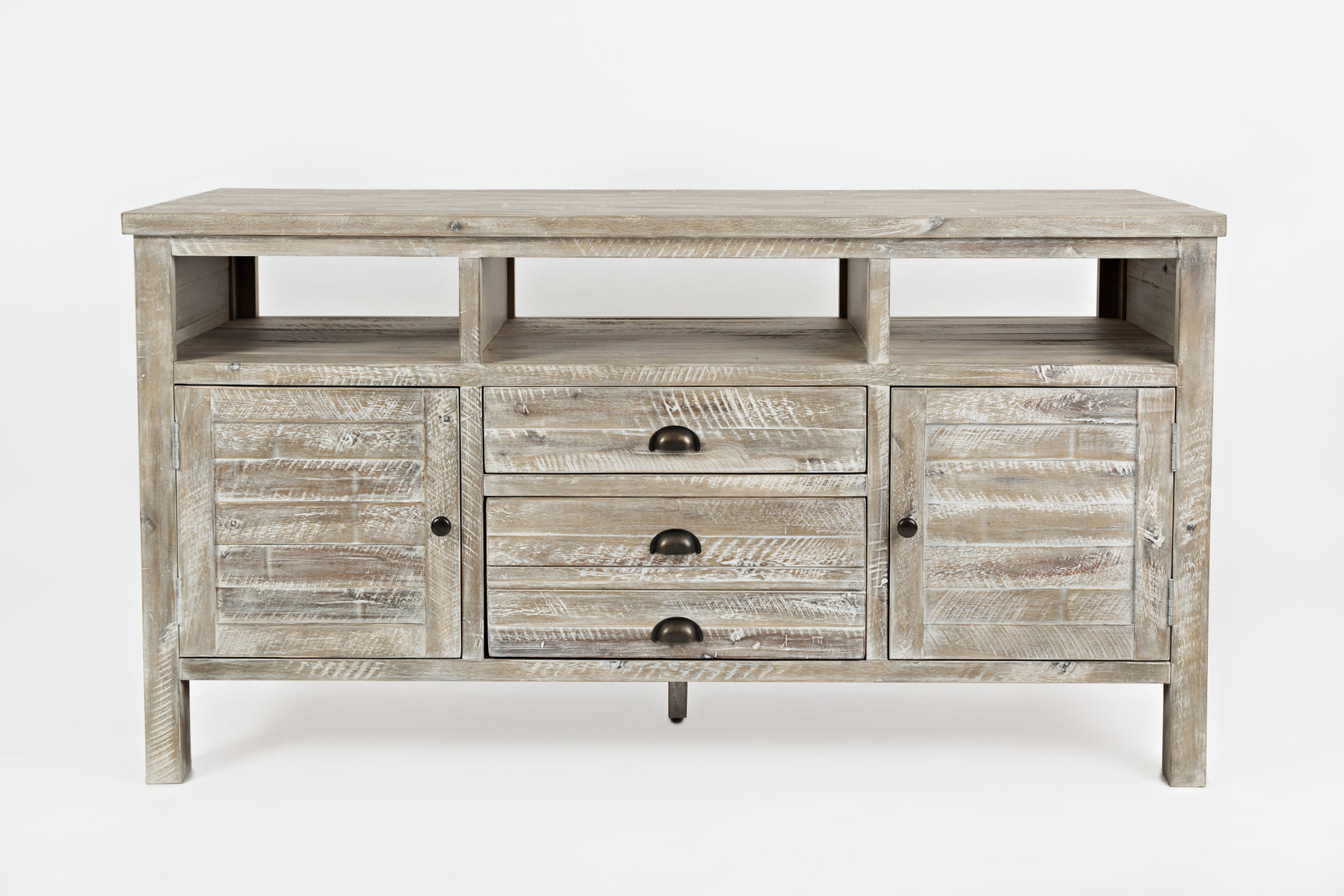 Artisan's Craft Washed Grey 60 Media Console - Ornate Home