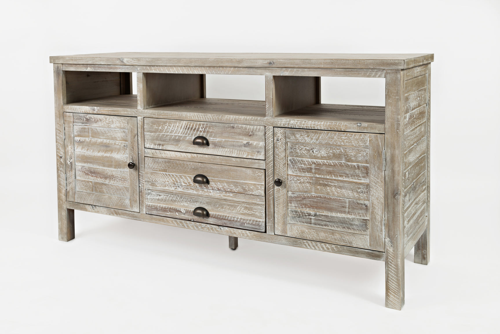 Artisan's Craft Washed Grey 60 Media Console - Ornate Home