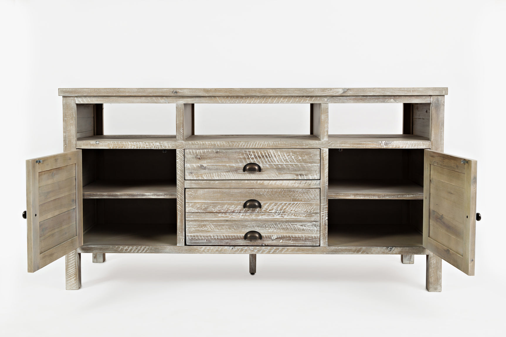Artisan's Craft Washed Grey 60 Media Console - Ornate Home