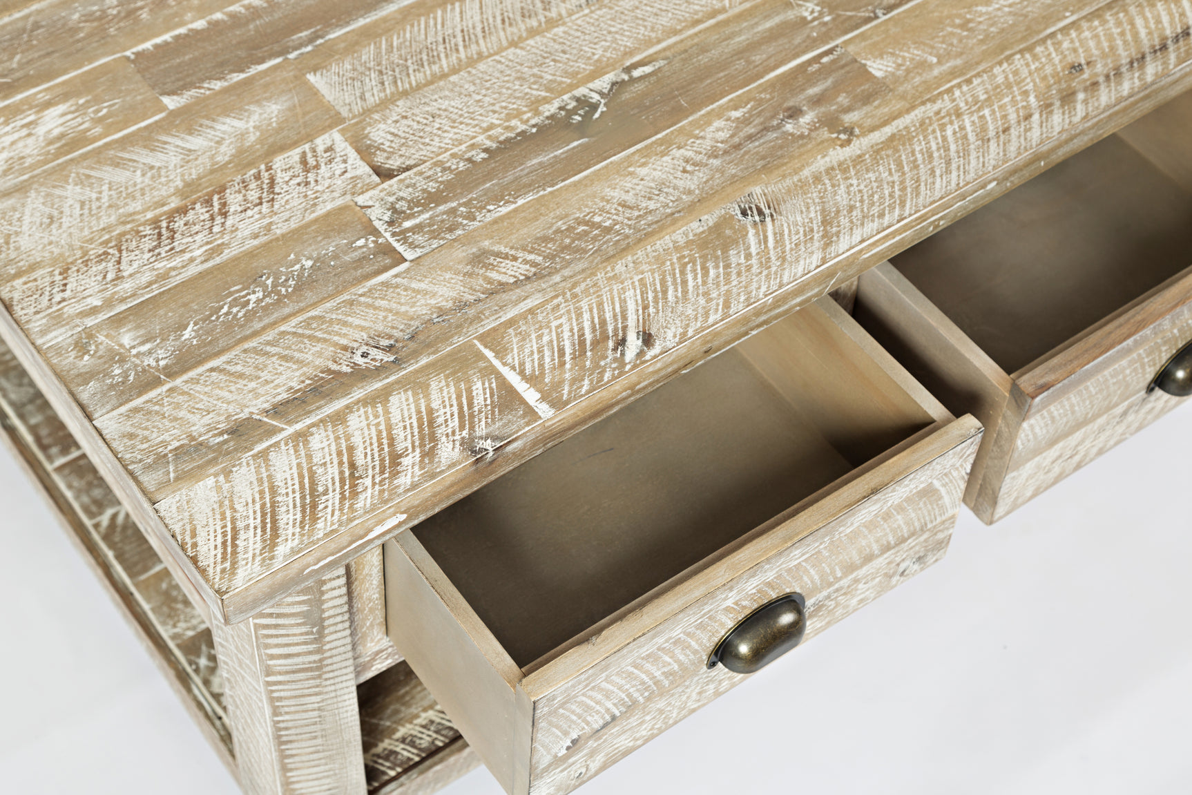 Artisan's Craft Washed Grey Cocktail Table - Ornate Home