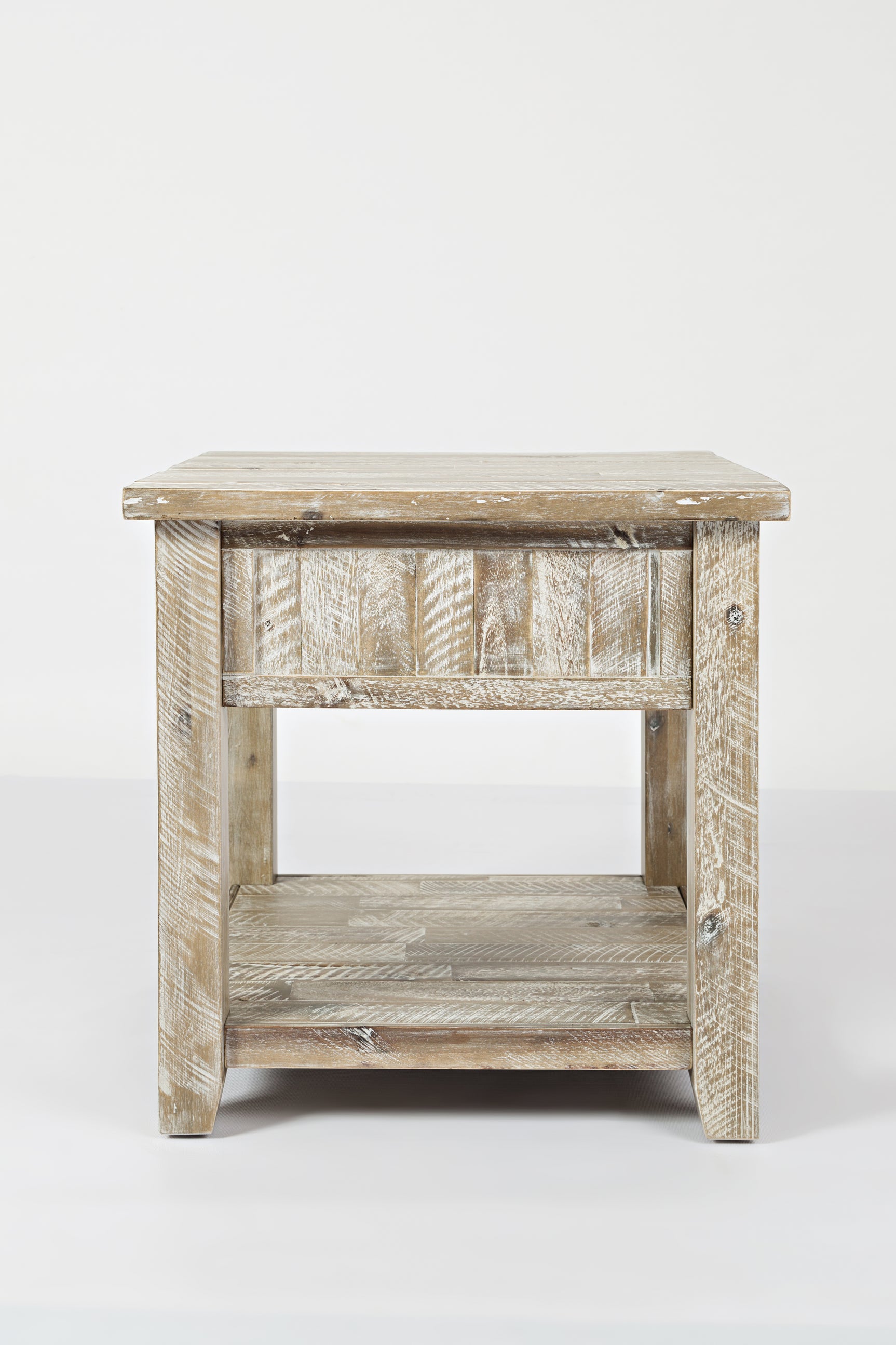 Artisan's Craft Washed Grey End Table - Ornate Home