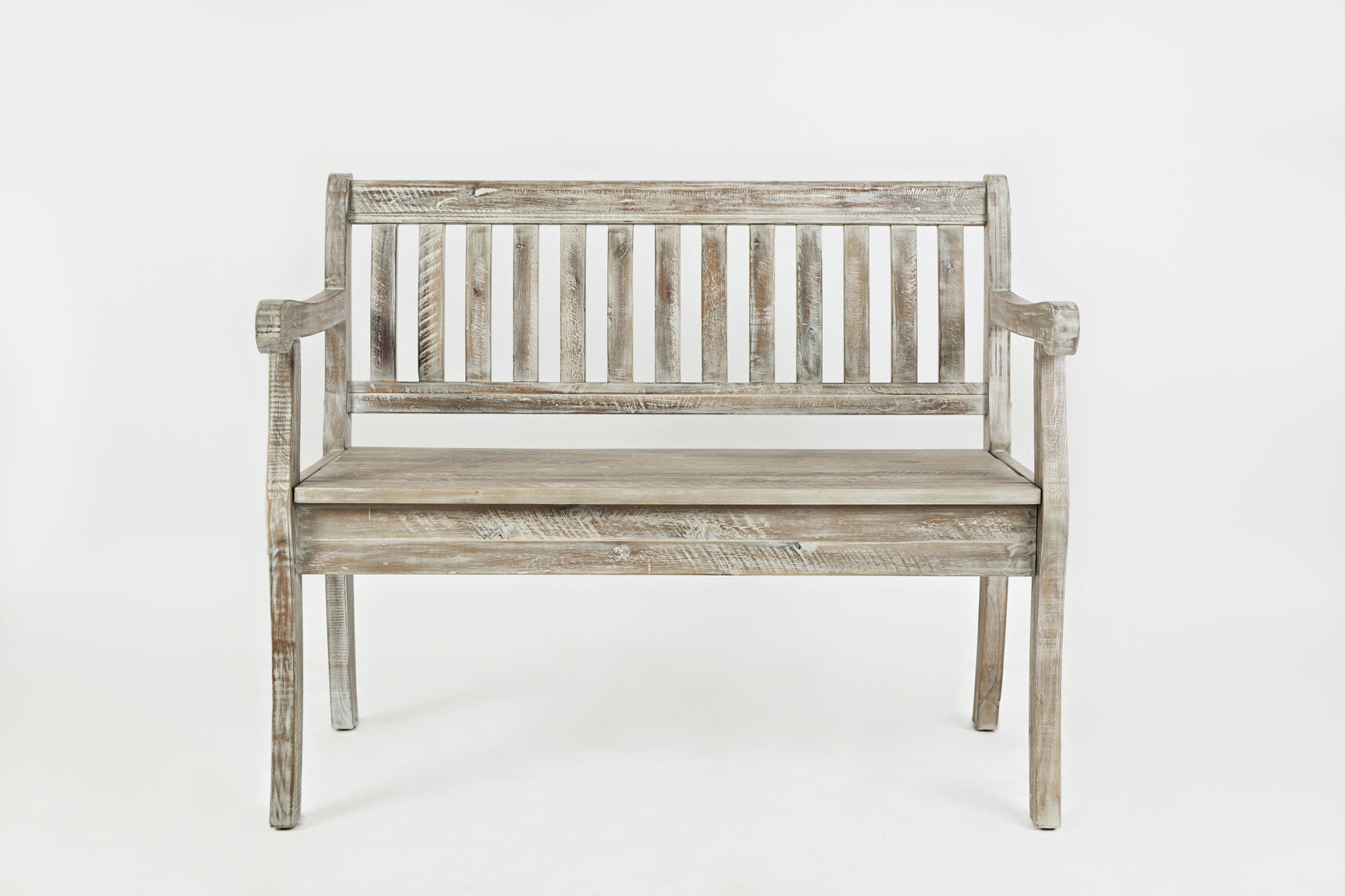 Artisan's Craft Washed Grey Storage Bench - Ornate Home