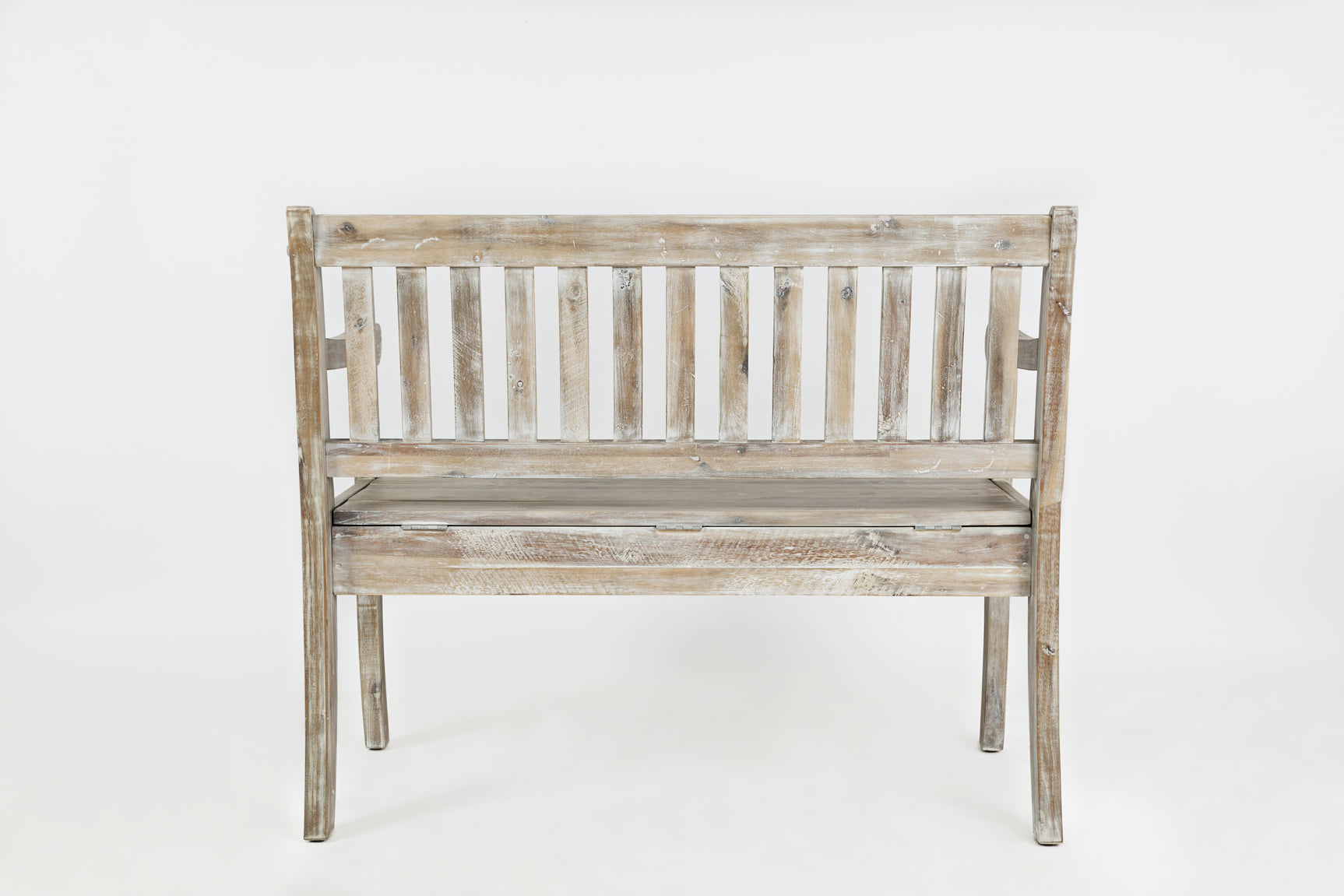 Artisan's Craft Washed Grey Storage Bench - Ornate Home
