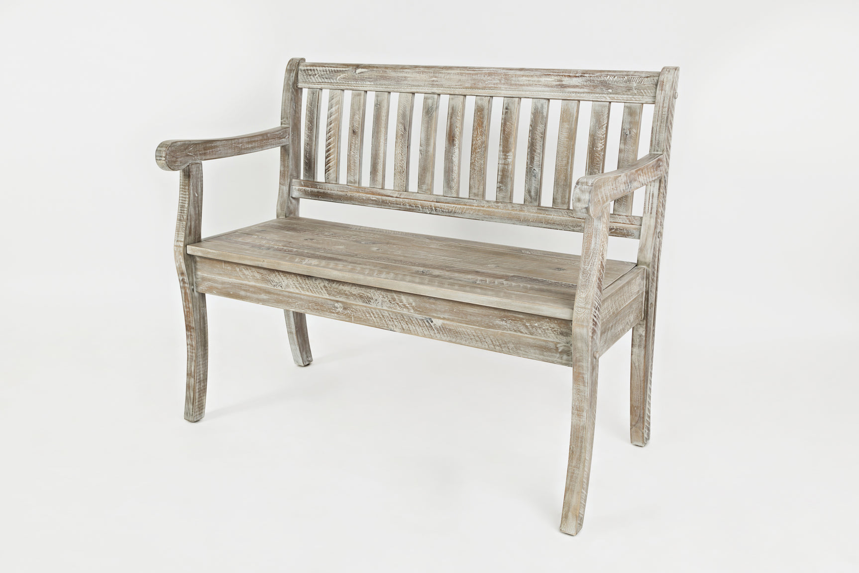 Artisan's Craft Washed Grey Storage Bench - Ornate Home