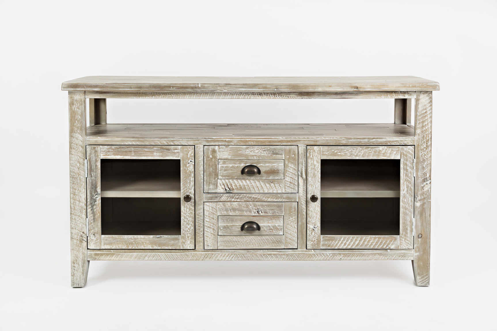 Artisan's Craft Washed Grey Storage Console - Ornate Home
