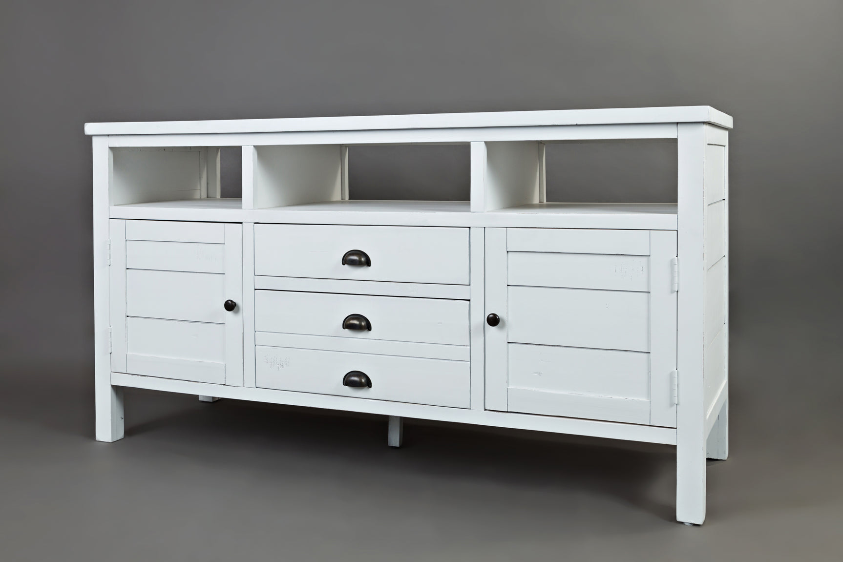Artisan's Craft Weathered White 60 Media Console - Ornate Home