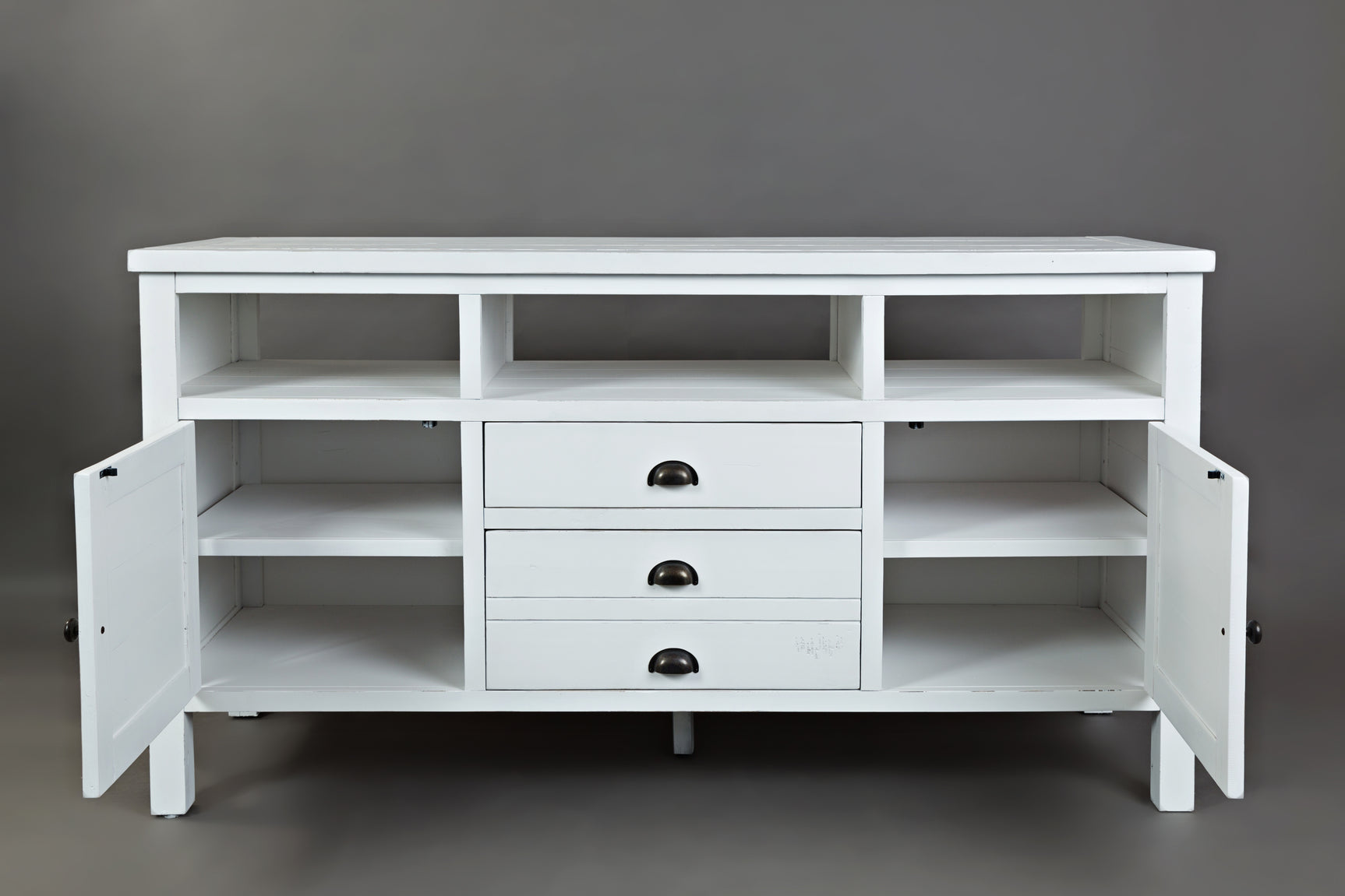 Artisan's Craft Weathered White 60 Media Console - Ornate Home