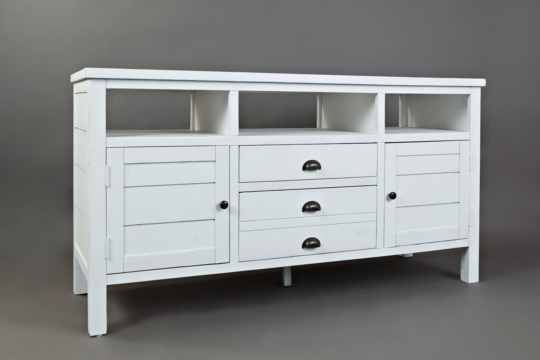 Artisan's Craft Weathered White 60 Media Console - Ornate Home
