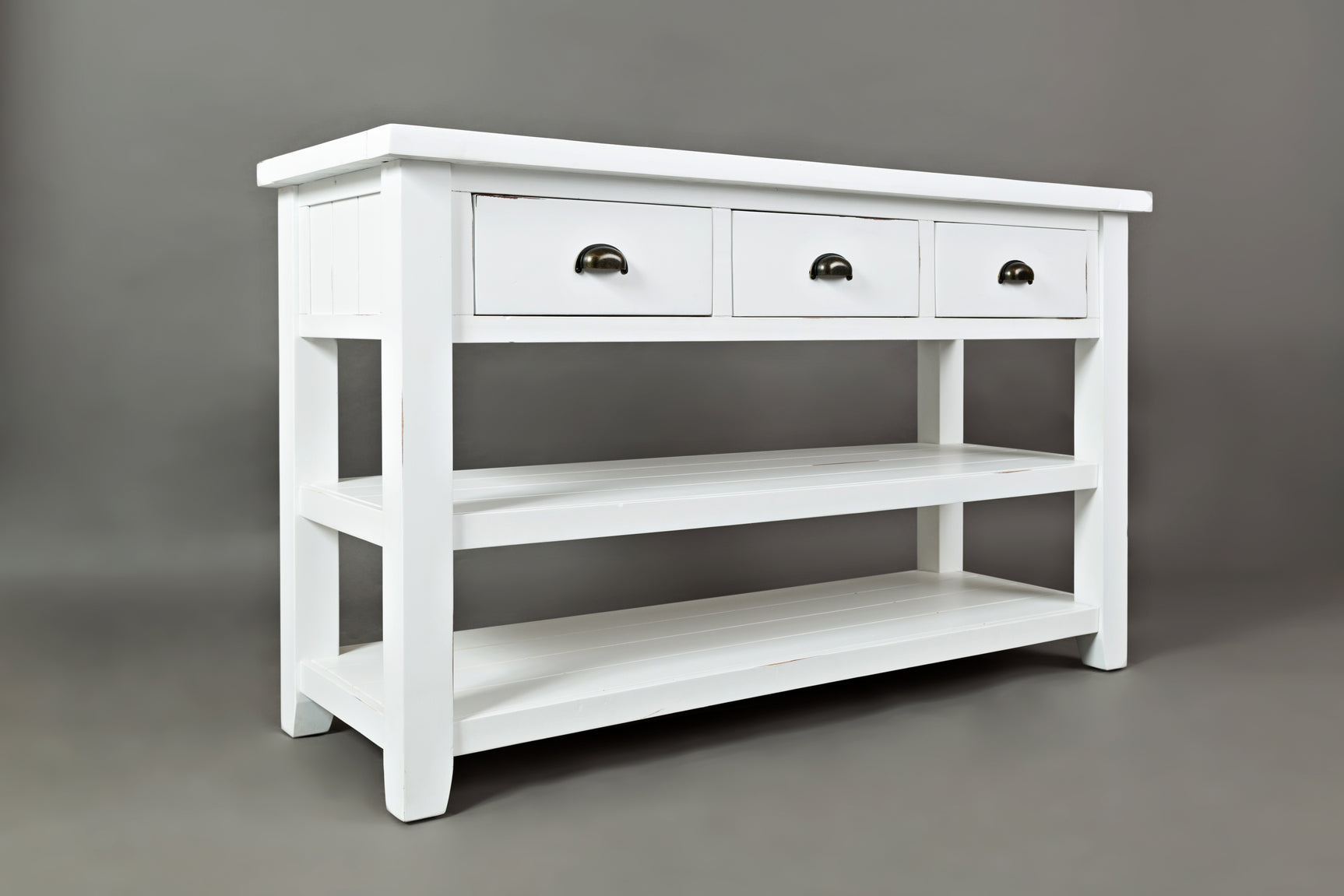 Artisan's Craft Weathered White Sofa Table - Ornate Home