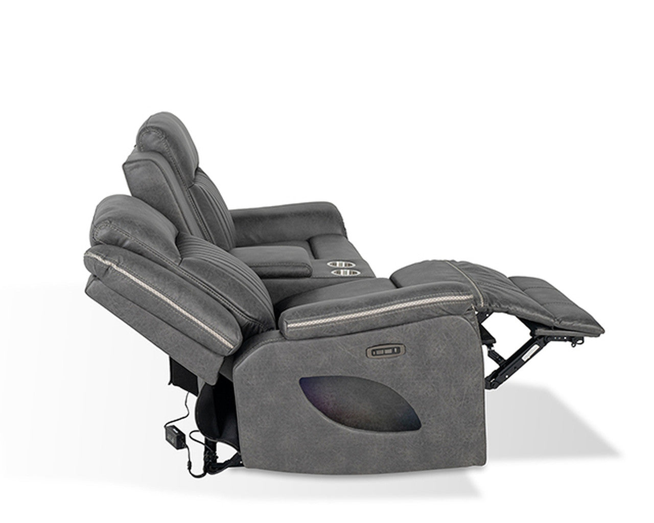 Arturus Dark Gray Power Loveseat - Ornate Home