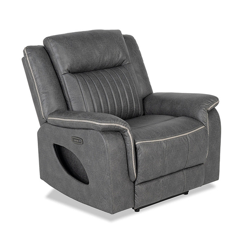 Arturus Dark Gray Power Recliner - Ornate Home