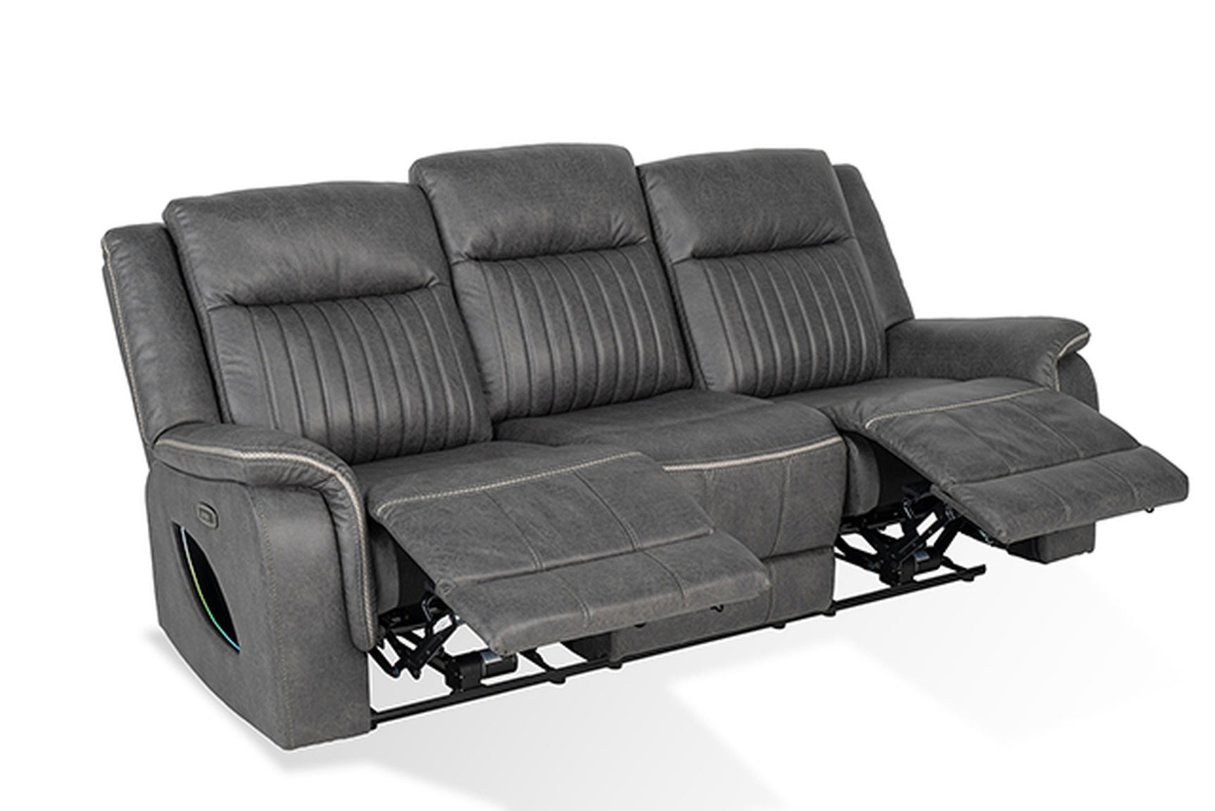 Arturus Dark Gray Power Sofa + Loveseat - Ornate Home