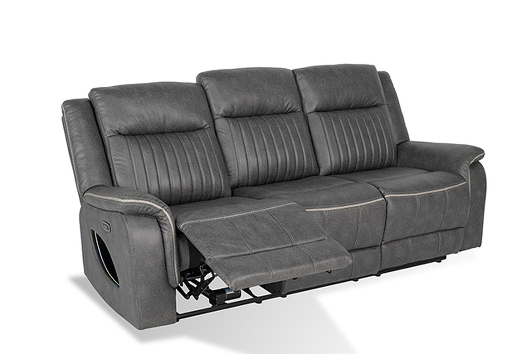 Arturus Dark Gray Power Sofa + Loveseat - Ornate Home