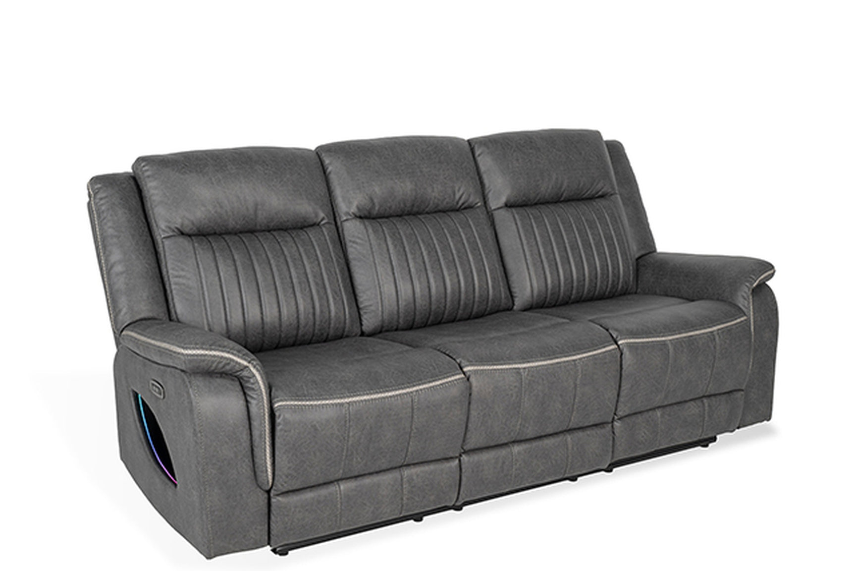 Arturus Dark Gray Power Sofa + Loveseat - Ornate Home
