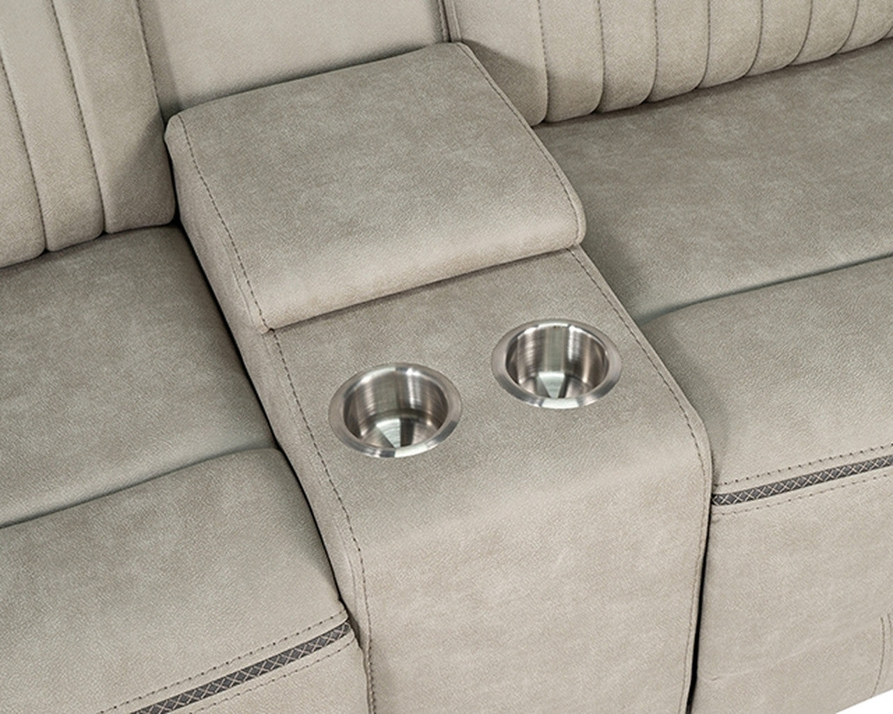 Arturus Light Brown Power Loveseat - Ornate Home
