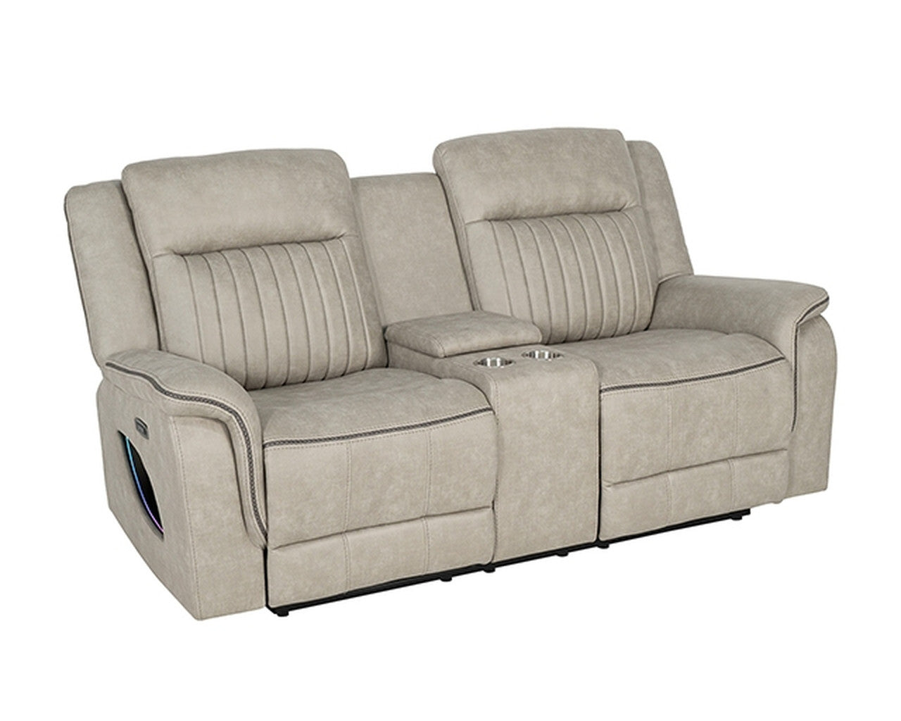 Arturus Light Brown Power Loveseat - Ornate Home