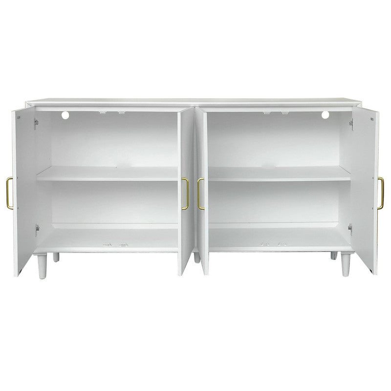 Arvada White Four-Door Sideboard- - Ornate Home