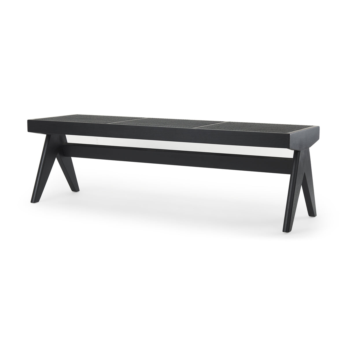 Arvin Black Wooden Bench - Ornate Home