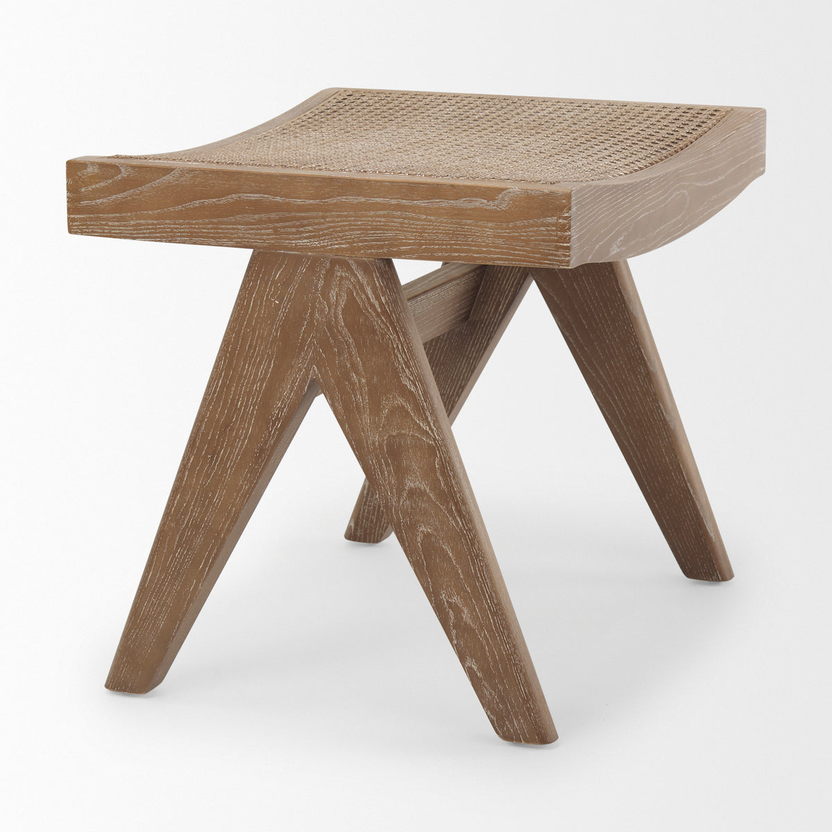Arvin Medium Brown Wooden Stool - Ornate Home