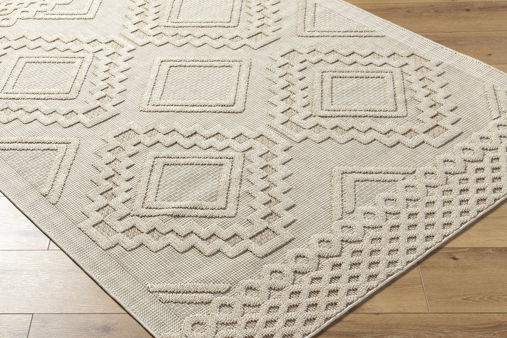 Arwid Bone Outdoor Area Rug - Clearance - Ornate Home
