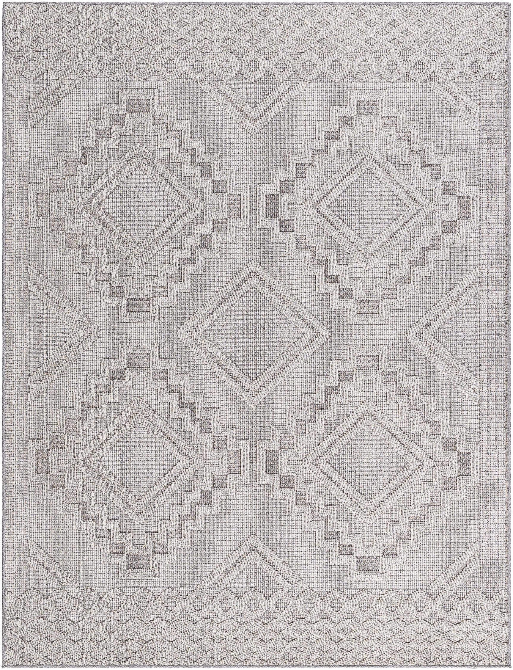 Arwid Light Gray Outdoor Area Rug - Clearance - Ornate Home