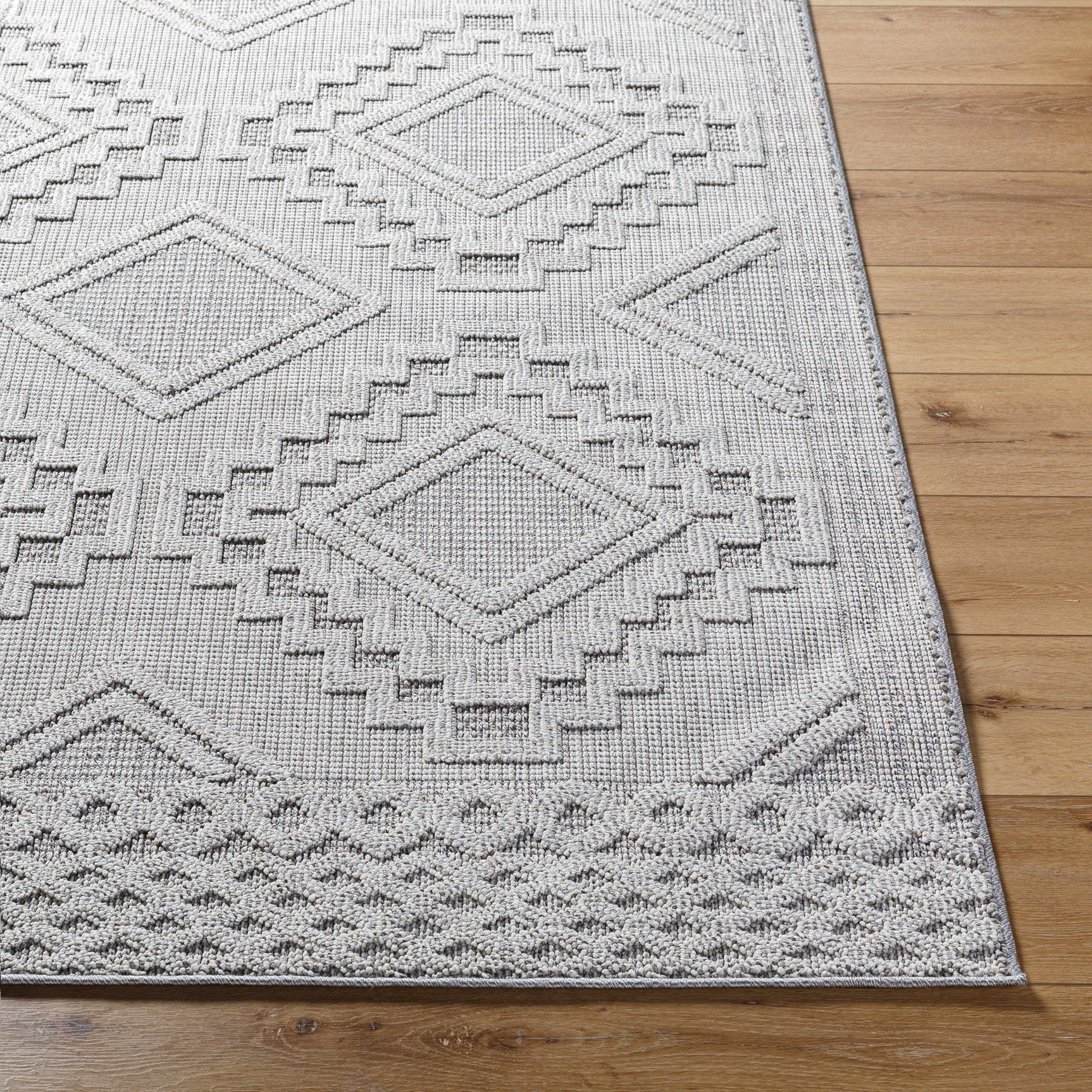 Arwid Light Gray Outdoor Area Rug - Clearance - Ornate Home