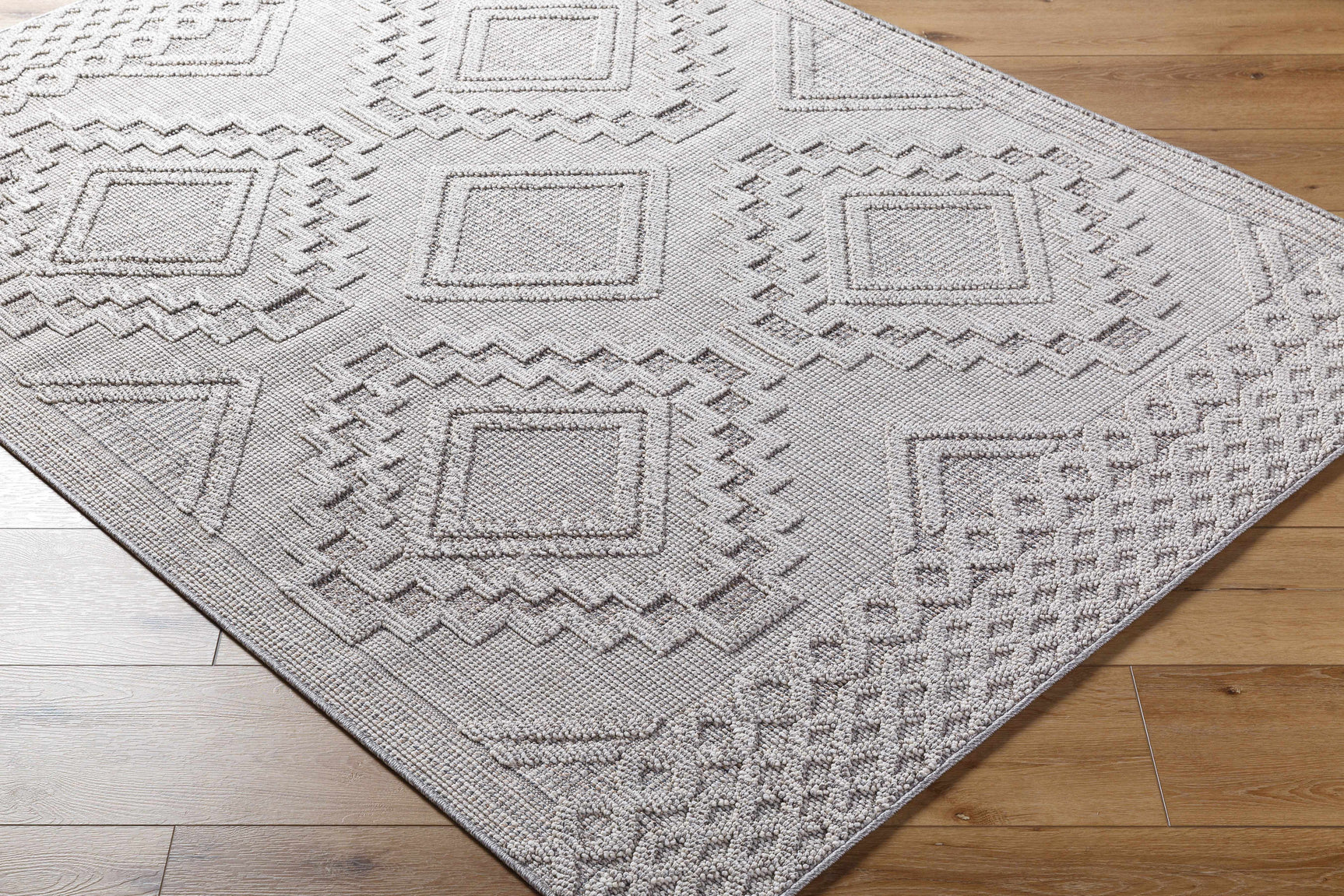 Arwid Light Gray Outdoor Area Rug - Clearance - Ornate Home