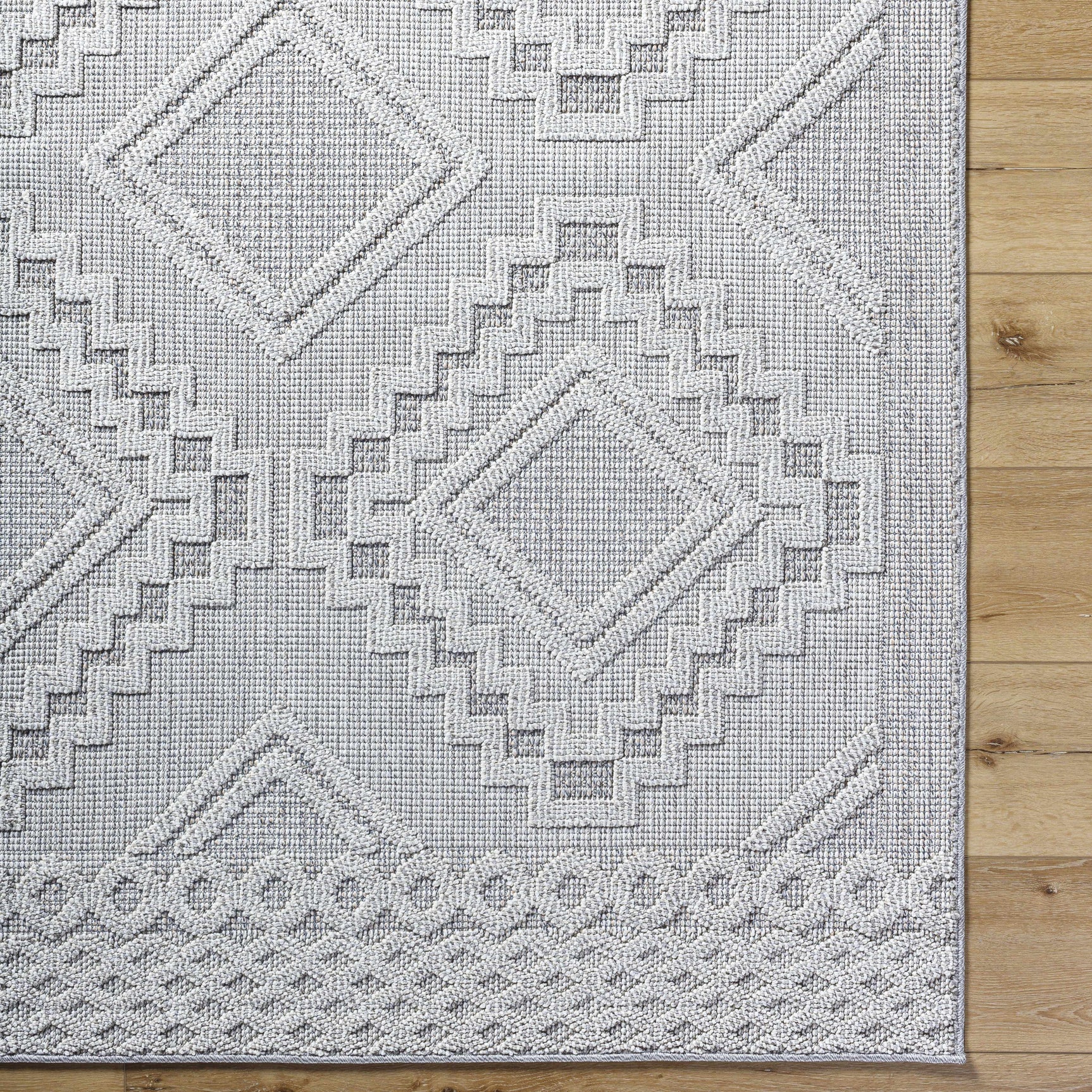 Arwid Light Gray Outdoor Area Rug - Clearance - Ornate Home