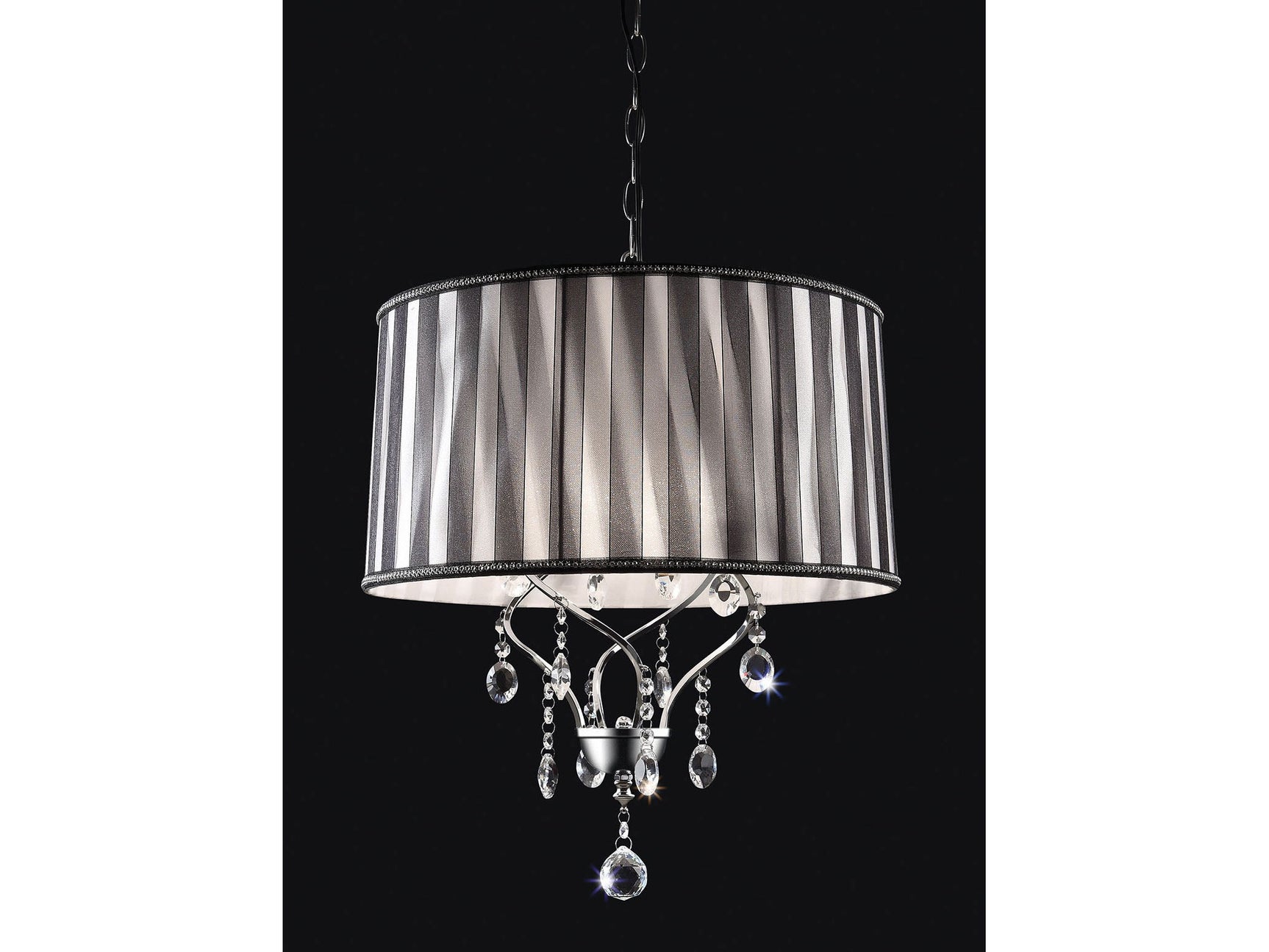 Arya Black/Chrome Ceiling Lamp - Ornate Home