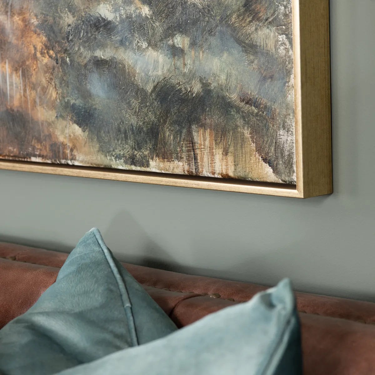 As The River Flows Brown Canvas