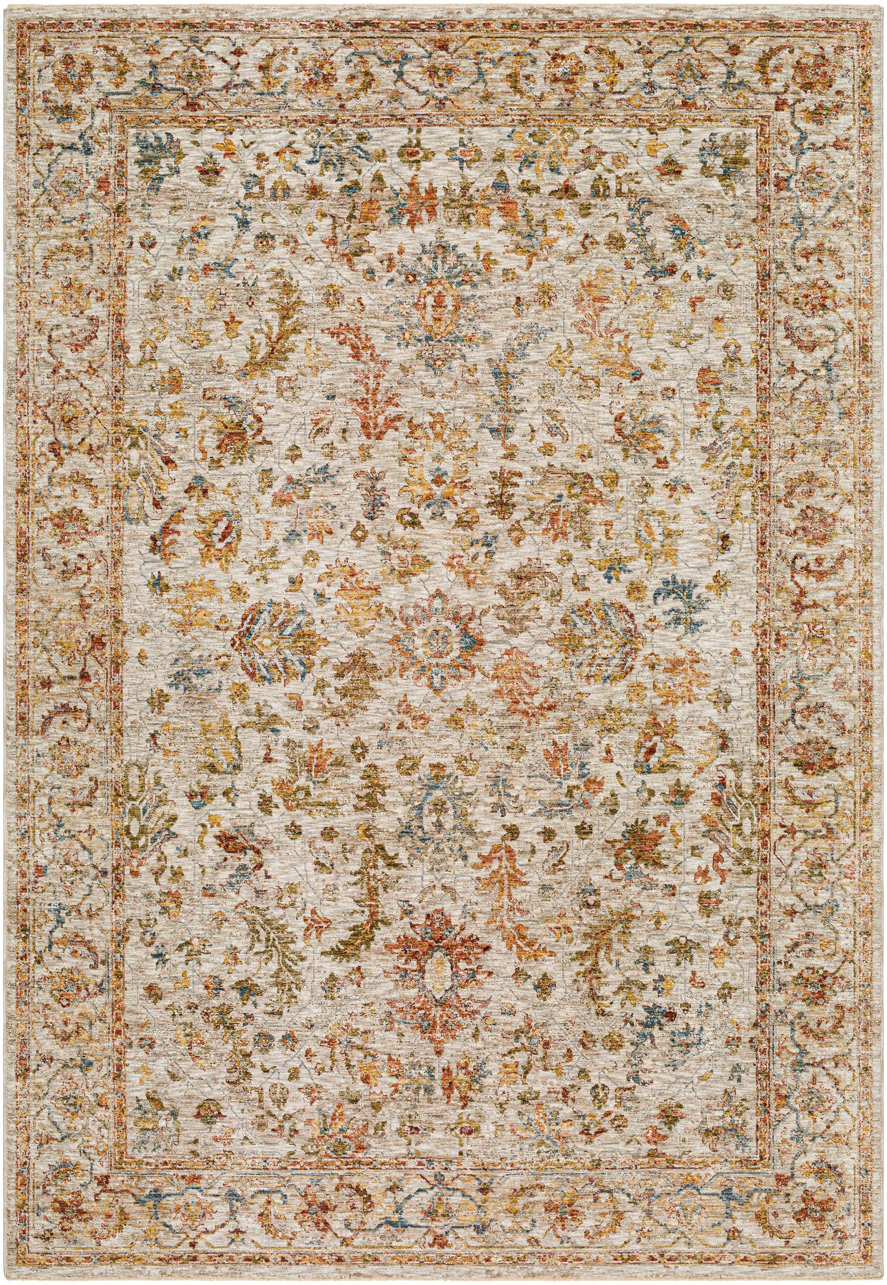 Asabi Beige Textured Rug with Fringes - Ornate Home
